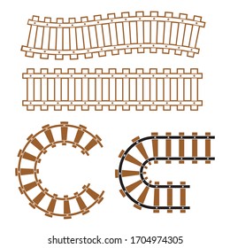 Train railroad vector image template