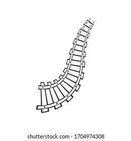 Train railroad vector image template