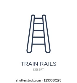 Train Rails icon. Trendy flat vector Train Rails icon on white background from Desert collection, vector illustration can be use for web and mobile, eps10