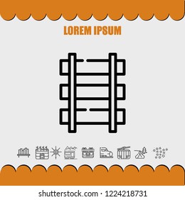train rails icon vector