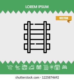 train rails icon vector