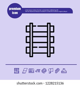 train rails icon vector