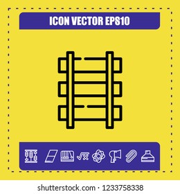 train rails icon vector