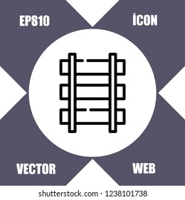 train rails icon vector