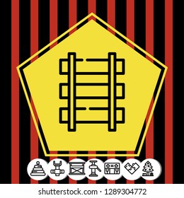 train rails icon vector