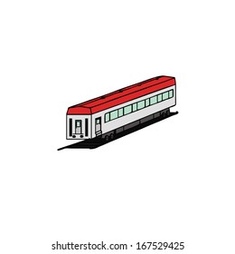 train, railway carriage, vector illustration