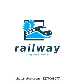 Train railway logo design inspiration