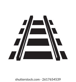 train railway silhouette design. railroad icon.