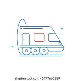 Train, Railway Transport, Travel, Station, High-Speed Rail, Passenger, journey, Vector Icon Design