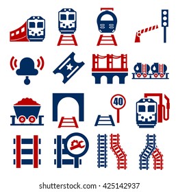 train, railway ,underground icon set