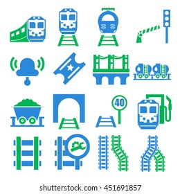train, railway ,underground icon set