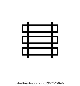 Train railways, icon vector illustration in line/outline style