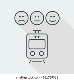 Train rating icon - Thin series