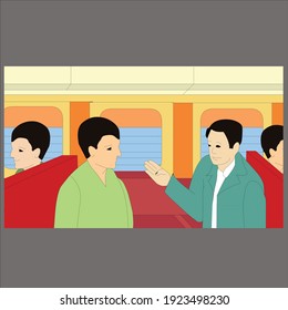 train room illustration vector art