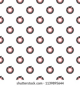 Train and round railway icon in simple style isolated on white background
