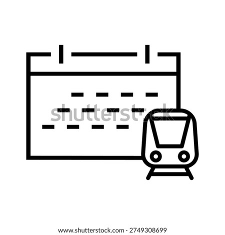 Train schedule icon vector. Departure time Illustration sign. Railway timetable symbol or logo.