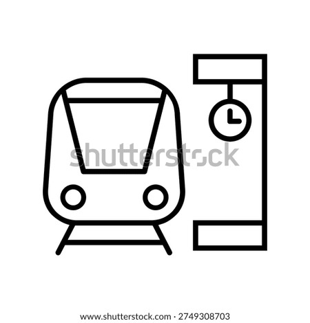 Train schedule icon vector. Departure time Illustration sign. Railway timetable symbol or logo.