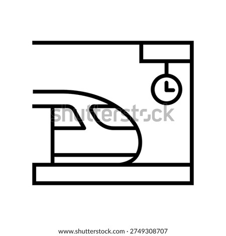 Train schedule icon vector. Departure time Illustration sign. Railway timetable symbol or logo.
