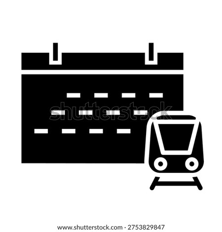 Train schedule icon vector. Departure time Illustration sign. Railway timetable symbol or logo.