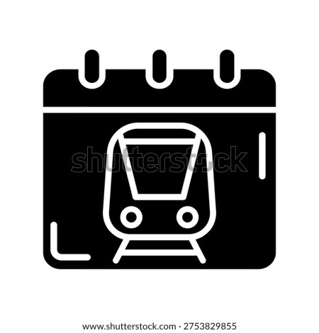 Train schedule icon vector. Departure time Illustration sign. Railway timetable symbol or logo.