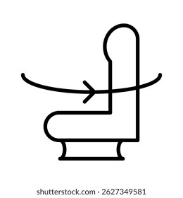 Train Seat with 180 Degree Rotation
