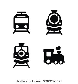 Train set icon isolated on white background