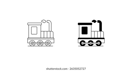 ícone de conjunto de trem com fundo branco vetor ilustração stock