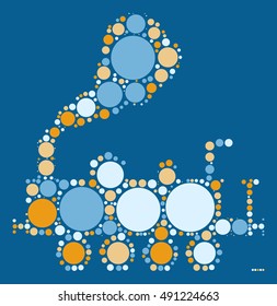 train shape vector design by color point
