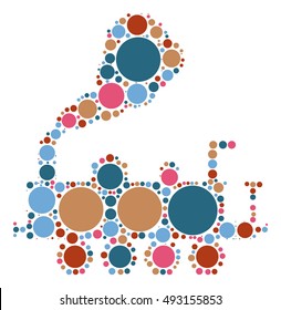 train shape vector design by color point
