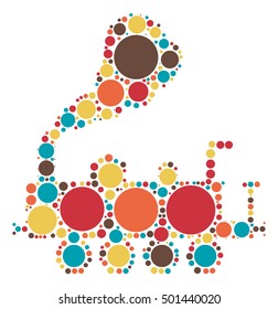 train shape vector design by color point
