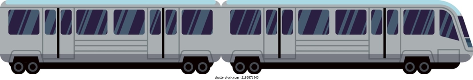 Train Side View Icon. Railway Passenger Transport