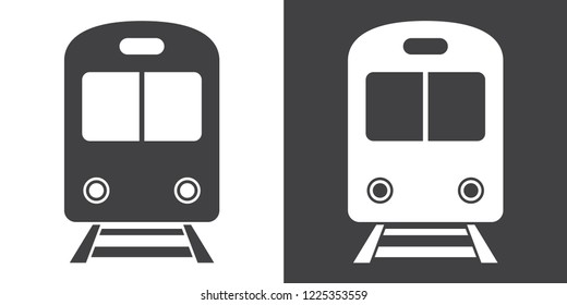 Train sign icon 