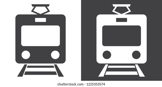 Train sign icon 
