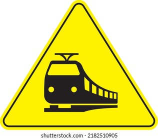 TRAIN SIGN ON THE RAILWAY vector