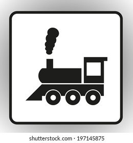 Train sign Vector illustration