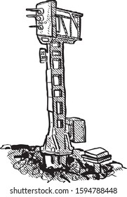 a train signal, handpainted by myself