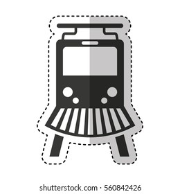 train silhouette isolated icon vector illustration design