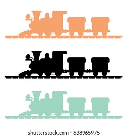 Train Silhouette vector
