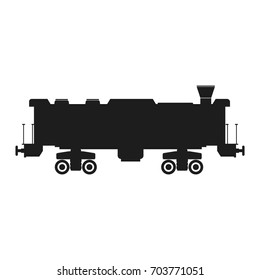 Train silhouettes Vector black icon on white background