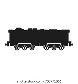 Train silhouettes Vector black icon on white background