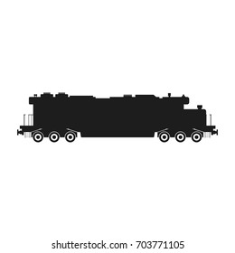 Train silhouettes Vector black icon on white background