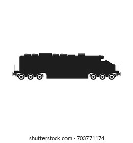 Train silhouettes Vector black icon on white background