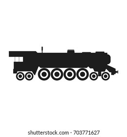 Train silhouettes Vector black icon on white background