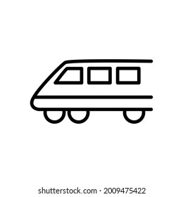 train simple icon design, vehicle outline icon
