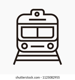 Train Simple Icon Logo Outline Style Stock Vector (Royalty Free ...