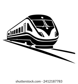 Ilustración EPS10 del vector de logotipo simple de tren