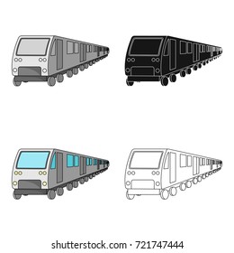 Train, single icon in cartoon style.Train, vector symbol stock illustration web.