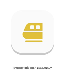 Train single icon flat design