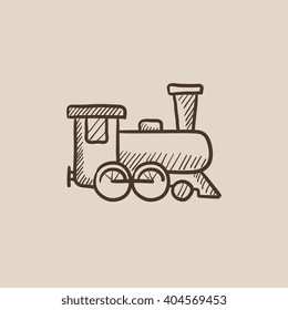 Icono de esbozo de tren.