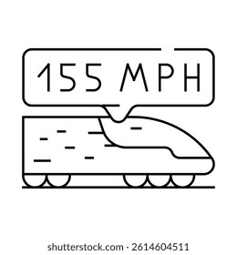 train speed line icon vector. train speed sign. isolated contour symbol black illustration